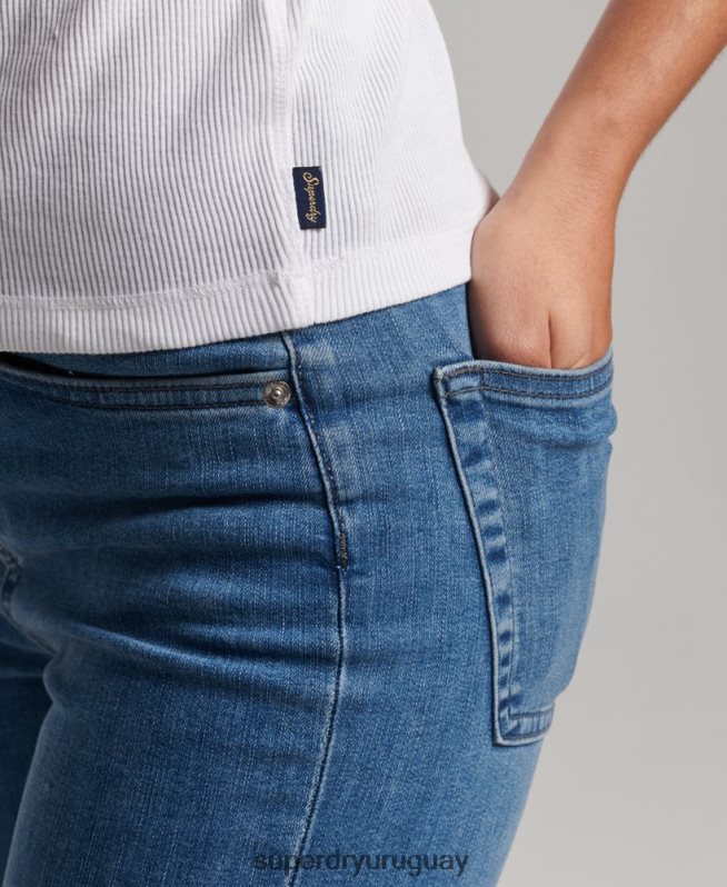 uy Superdry mujer chaleco de corredor blanco DT2N8Z2895 ropa