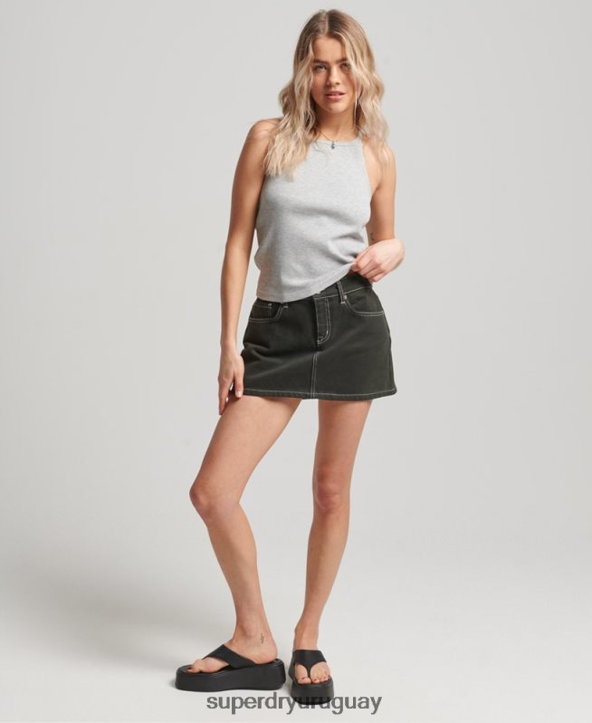 uy Superdry mujer chaleco de corredor gris DT2N8Z2900 ropa