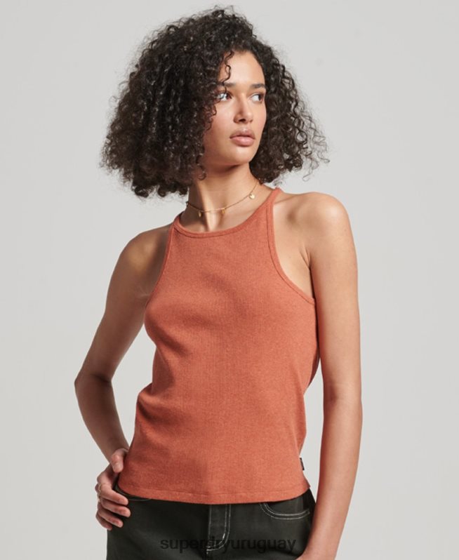 uy Superdry mujer chaleco de corredor naranja DT2N8Z2912 ropa