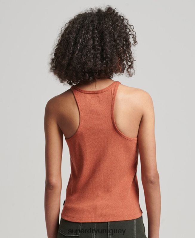 uy Superdry mujer chaleco de corredor naranja DT2N8Z2912 ropa