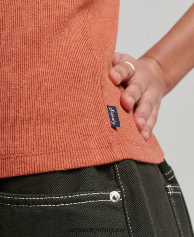 uy Superdry mujer chaleco de corredor naranja DT2N8Z2912 ropa