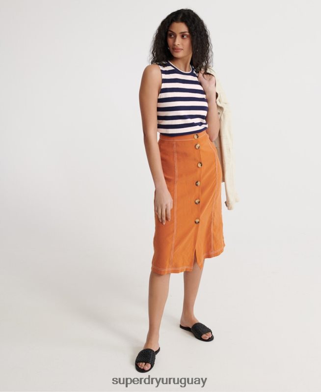 uy Superdry mujer chaleco de rayas de verano Armada DT2N8Z3087 ropa