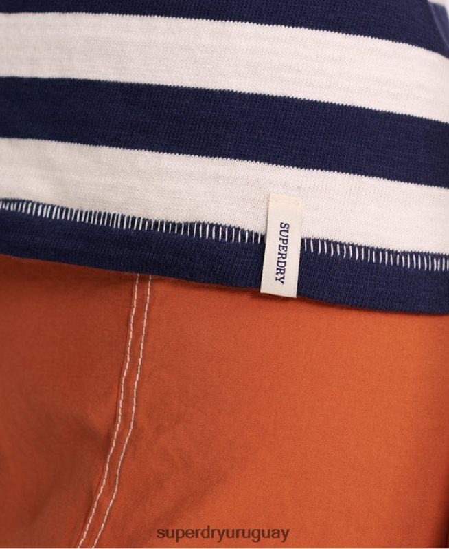 uy Superdry mujer chaleco de rayas de verano Armada DT2N8Z3087 ropa