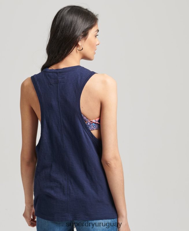 uy Superdry mujer chaleco ranchero surf vintage de algodón orgánico Armada DT2N8Z6768 ropa