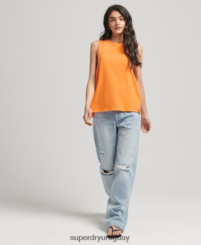 uy Superdry mujer chaleco ranchero surf vintage de algodón orgánico naranja DT2N8Z6573 ropa
