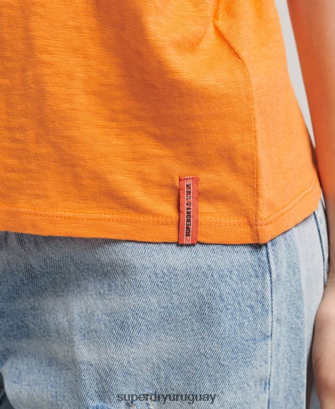 uy Superdry mujer chaleco ranchero surf vintage de algodón orgánico naranja DT2N8Z6573 ropa