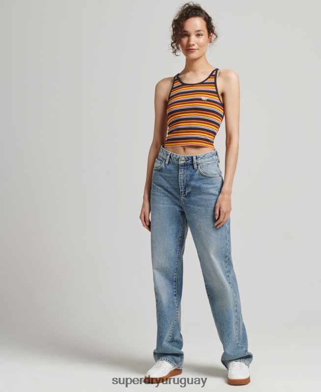 uy Superdry mujer chaleco vintage con rayas cali Armada DT2N8Z2985 ropa