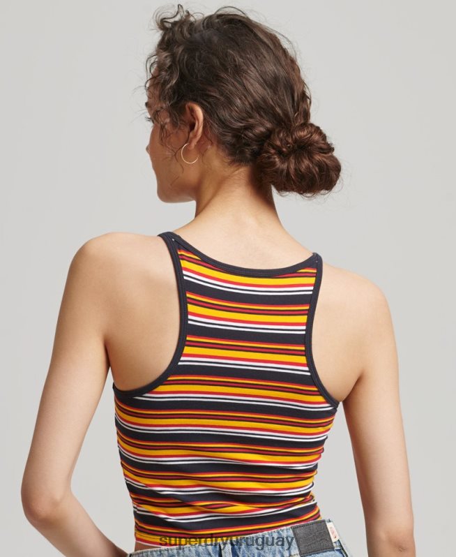 uy Superdry mujer chaleco vintage con rayas cali Armada DT2N8Z2985 ropa