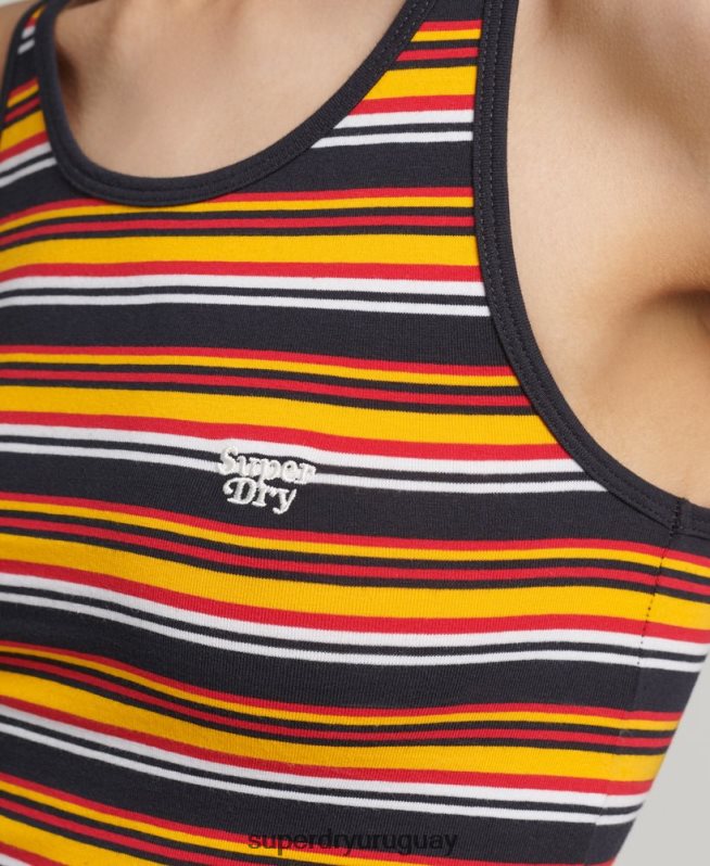 uy Superdry mujer chaleco vintage con rayas cali Armada DT2N8Z2985 ropa