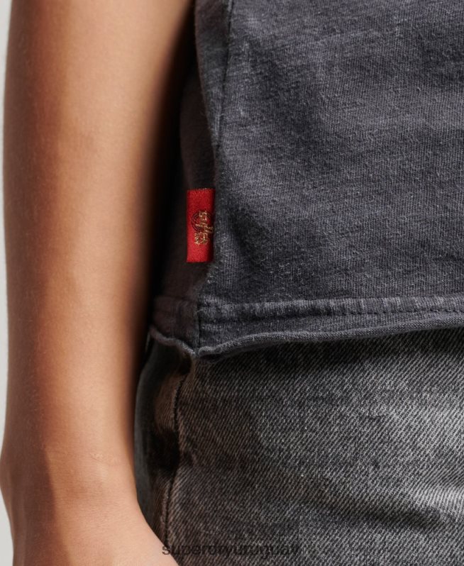 uy Superdry mujer chaleco vintage de tienda de merchandising negro DT2N8Z2910 ropa