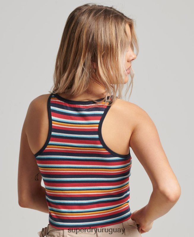 uy Superdry mujer playera de surf con rayas vintage Armada DT2N8Z2942 ropa
