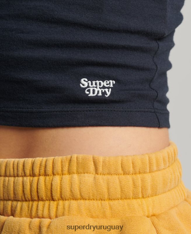 uy Superdry mujer playera de surf con rayas vintage naranja DT2N8Z2941 ropa