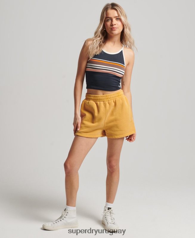 uy Superdry mujer playera de surf con rayas vintage naranja DT2N8Z2941 ropa