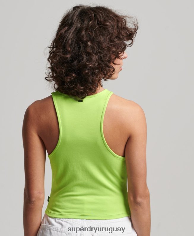 uy Superdry mujer playera sin mangas con diseño de jersey de estudios verde DT2N8Z2982 ropa