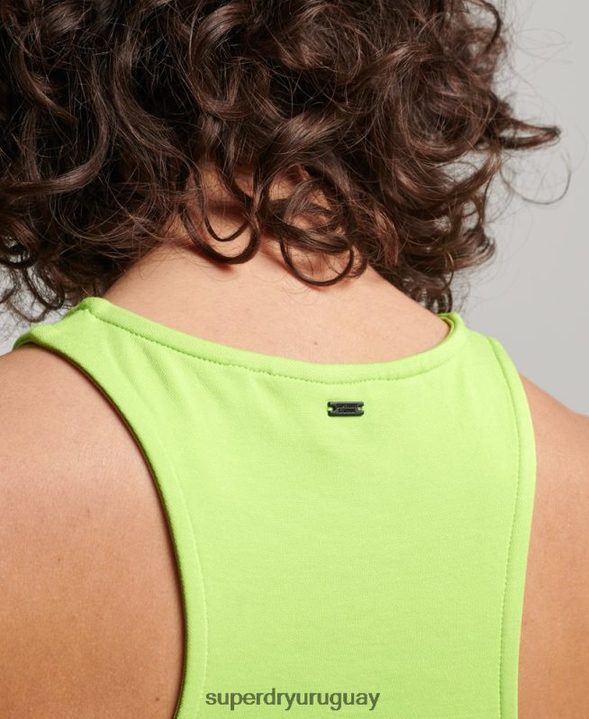 uy Superdry mujer playera sin mangas con diseño de jersey de estudios verde DT2N8Z2982 ropa