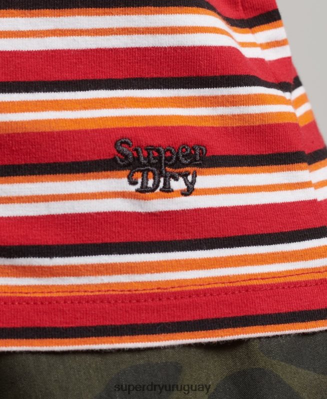 uy Superdry mujer playera sin mangas con rayas cali rojo DT2N8Z6506 ropa