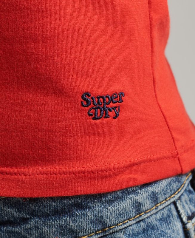 uy Superdry mujer playera sin mangas con rayas cali rojo DT2N8Z6536 ropa