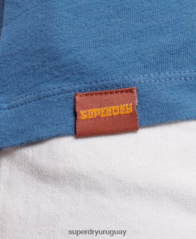 uy Superdry mujer top de chaleco clásico cooper vintage azul DT2N8Z2284 ropa