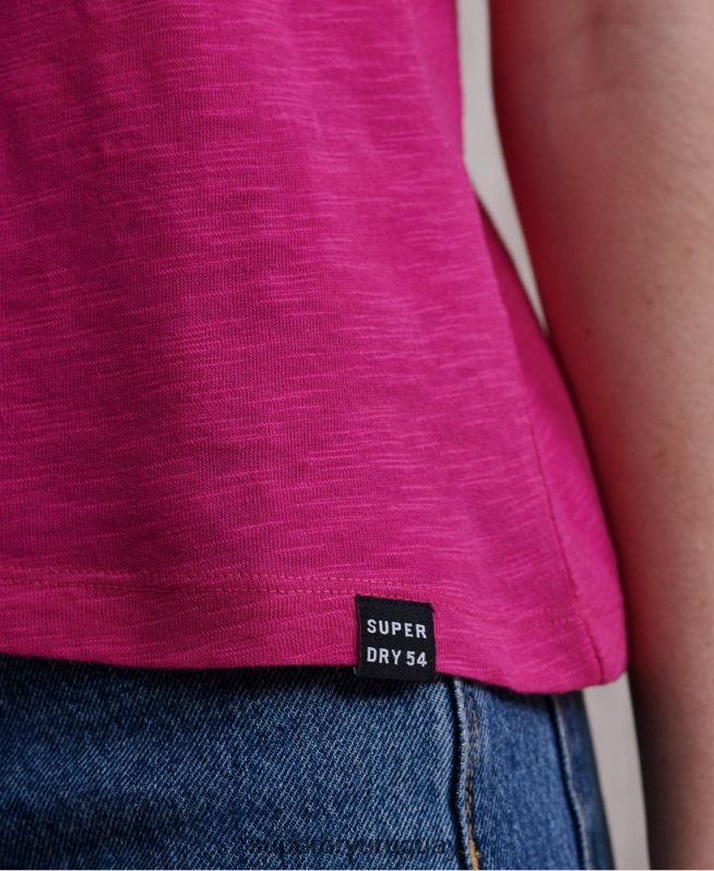 uy Superdry mujer top sin mangas con apliques de ganchillo lily rosa DT2N8Z3085 ropa