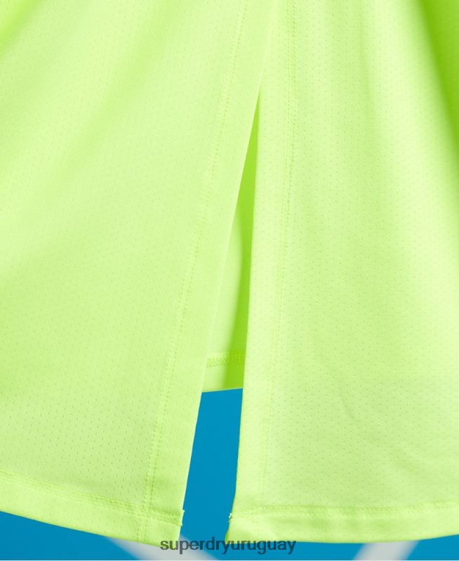 uy Superdry mujer tops de chaleco de gimnasio de entrenamiento amarillo DT2N8Z3082 ropa