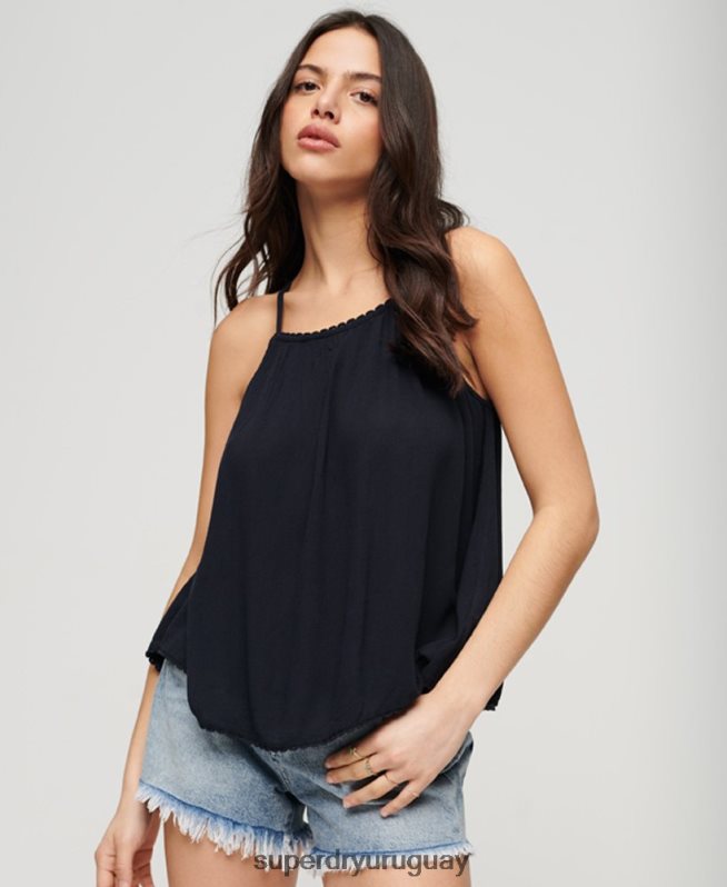 uy Superdry mujer camiseta halter de playa Armada DT2N8Z2033 ropa