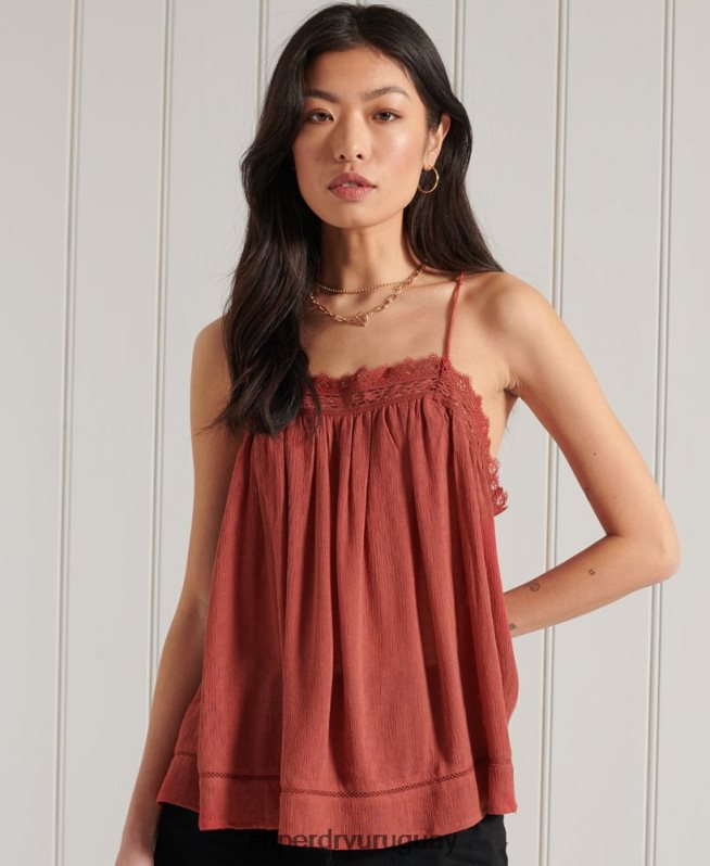uy Superdry mujer camisola alana naranja DT2N8Z3044 ropa