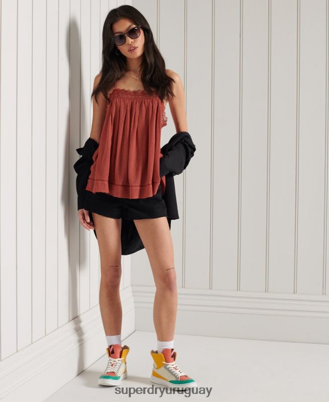 uy Superdry mujer camisola alana naranja DT2N8Z3044 ropa