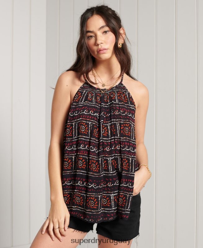 uy Superdry mujer camisola de playa negro DT2N8Z3064 ropa