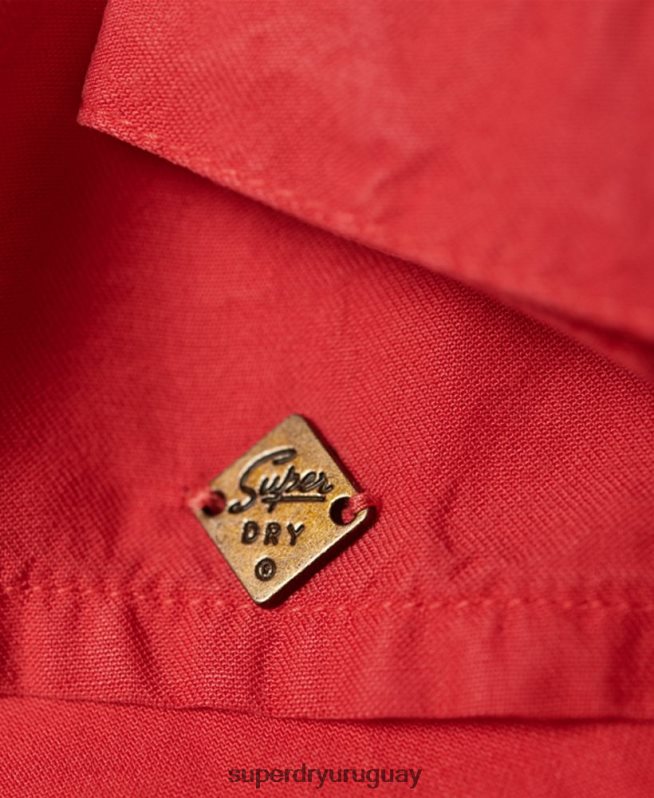 uy Superdry mujer elena parte superior rojo DT2N8Z3075 ropa
