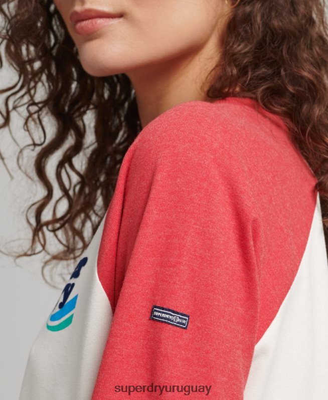 uy Superdry mujer parte superior nostalgia cooper rojo DT2N8Z3071 ropa