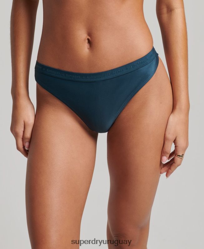 uy Superdry mujer braguita bikini micro elastica reciclada azul DT2N8Z3195 ropa