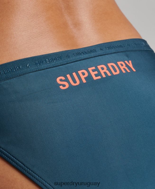 uy Superdry mujer braguita bikini micro elastica reciclada azul DT2N8Z3195 ropa