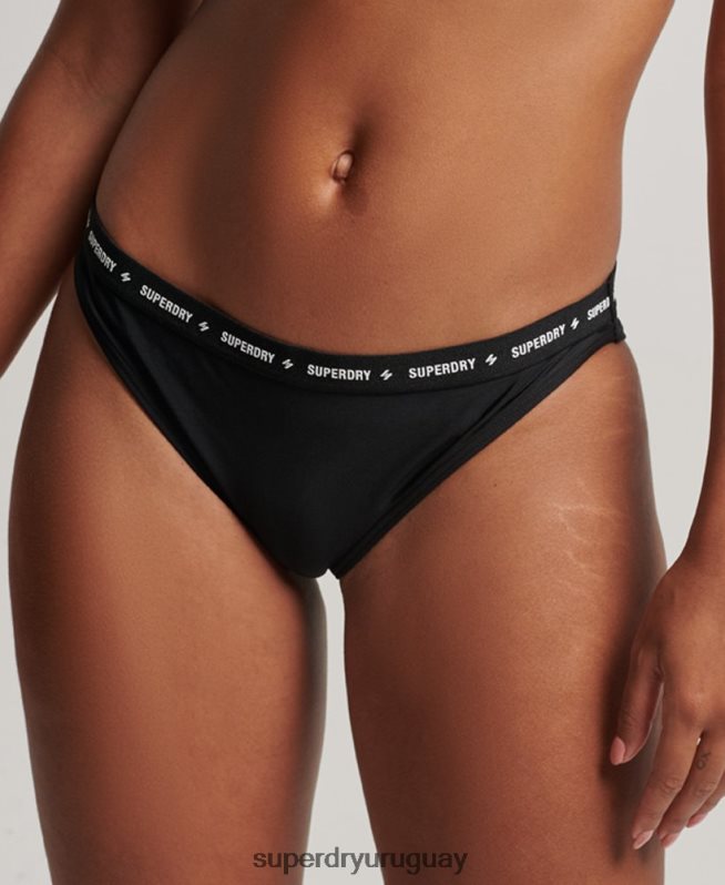 uy Superdry mujer braguita bikini micro elastica reciclada negro DT2N8Z3211 ropa