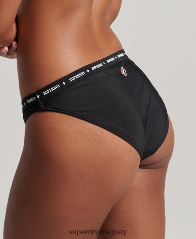 uy Superdry mujer braguita bikini micro elastica reciclada negro DT2N8Z3211 ropa