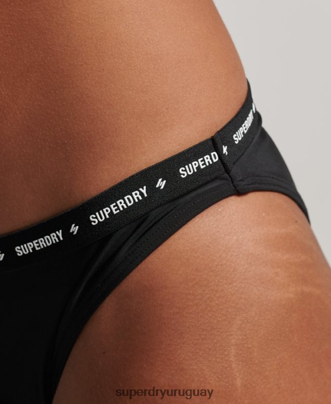 uy Superdry mujer braguita bikini micro elastica reciclada negro DT2N8Z3211 ropa