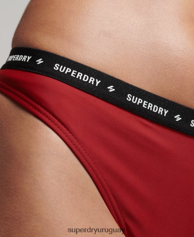 uy Superdry mujer braguita bikini micro elastica reciclada rojo DT2N8Z3237 ropa