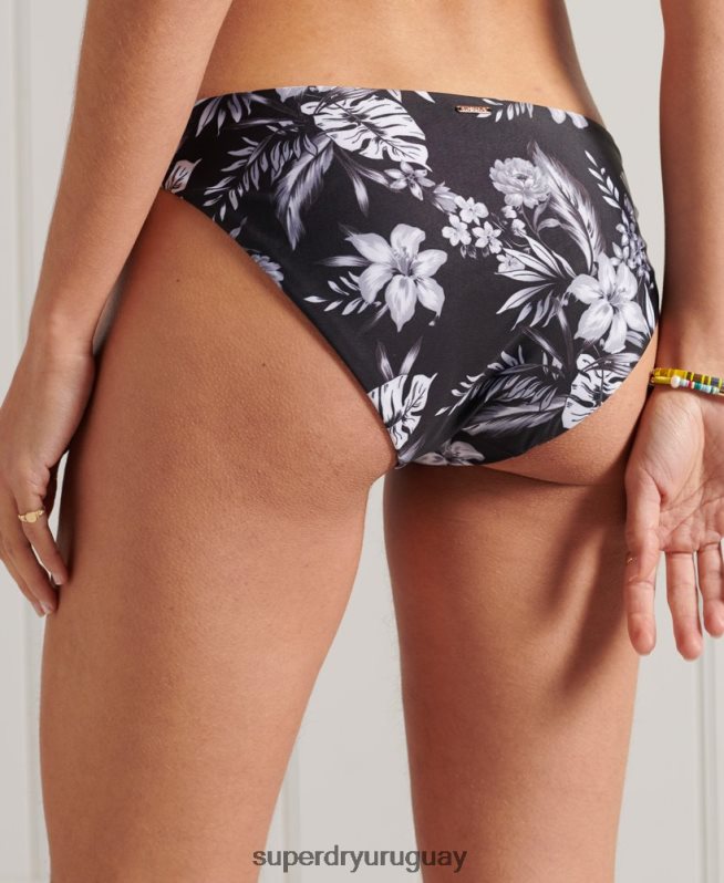 uy Superdry mujer braguita de bikini de surf negro DT2N8Z6638 ropa