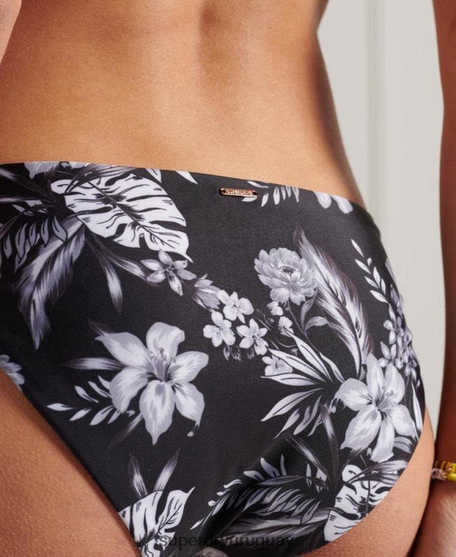 uy Superdry mujer braguita de bikini de surf negro DT2N8Z6638 ropa