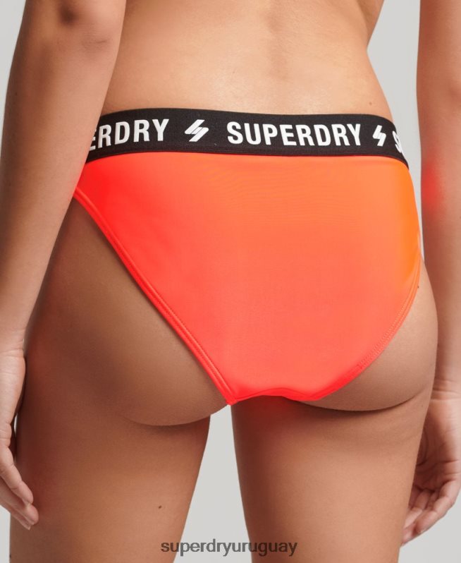 uy Superdry mujer braguita de bikini elástica reciclada coral DT2N8Z3239 ropa