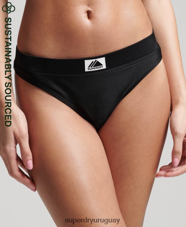 uy Superdry mujer braguita de bikini montaña reciclada negro DT2N8Z3221 ropa