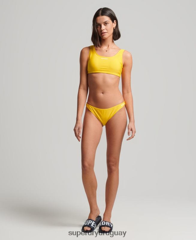 uy Superdry mujer braguitas de bikini esenciales amarillo DT2N8Z3229 ropa