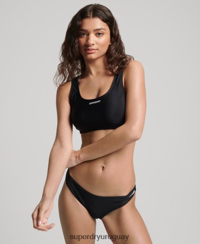 uy Superdry mujer braguitas de bikini esenciales negro DT2N8Z3238 ropa