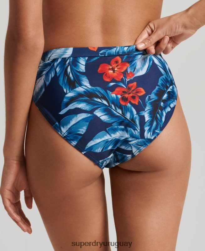 uy Superdry mujer braguitas de bikini hipster vintage azul oscuro DT2N8Z6523 ropa