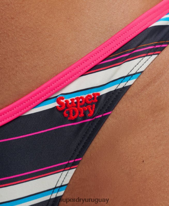 uy Superdry mujer braguitas de bikini recicladas a rayas multi DT2N8Z3215 ropa