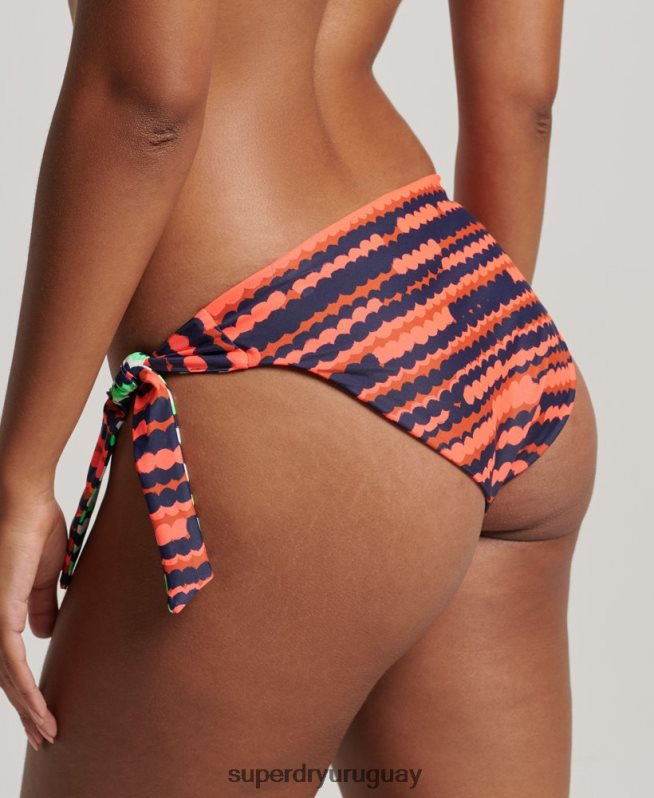 uy Superdry mujer braguitas de bikini recicladas con estampado mixto rosa DT2N8Z3197 ropa