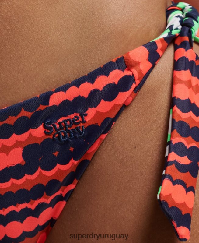 uy Superdry mujer braguitas de bikini recicladas con estampado mixto rosa DT2N8Z3197 ropa