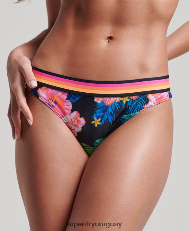 uy Superdry mujer braguitas de bikini recicladas con logo vintage multi DT2N8Z3185 ropa
