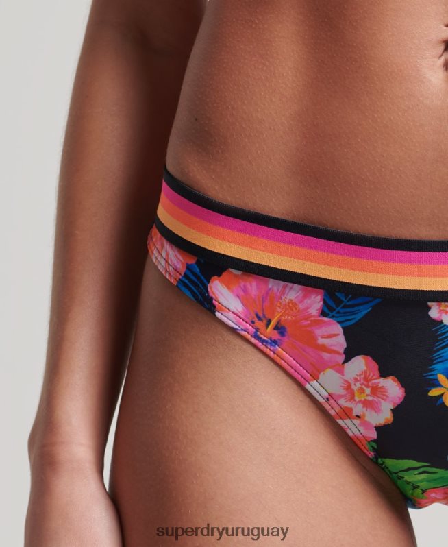 uy Superdry mujer braguitas de bikini recicladas con logo vintage multi DT2N8Z3185 ropa