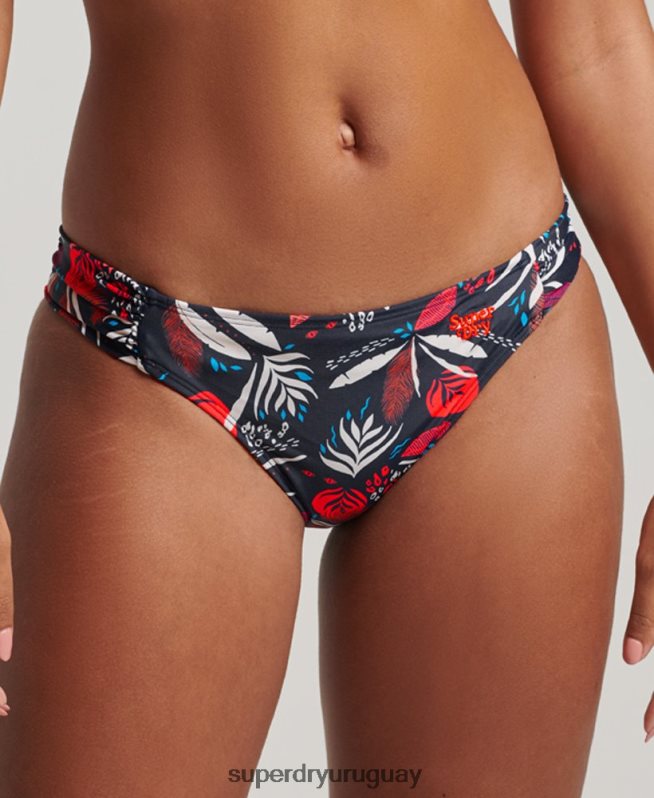 uy Superdry mujer braguitas de bikini recicladas fruncidas Armada DT2N8Z3183 ropa