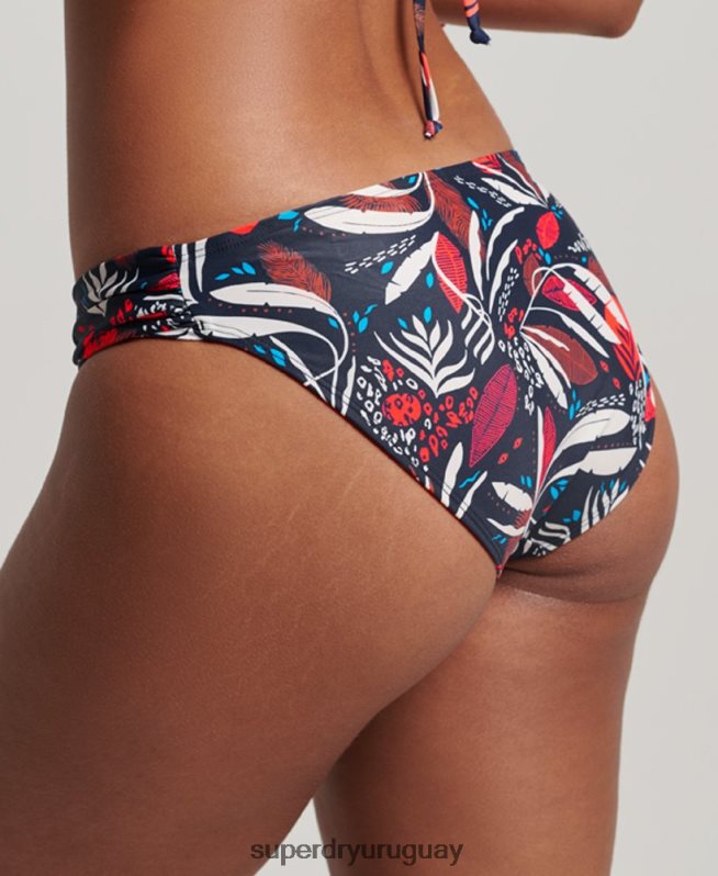 uy Superdry mujer braguitas de bikini recicladas fruncidas Armada DT2N8Z3183 ropa